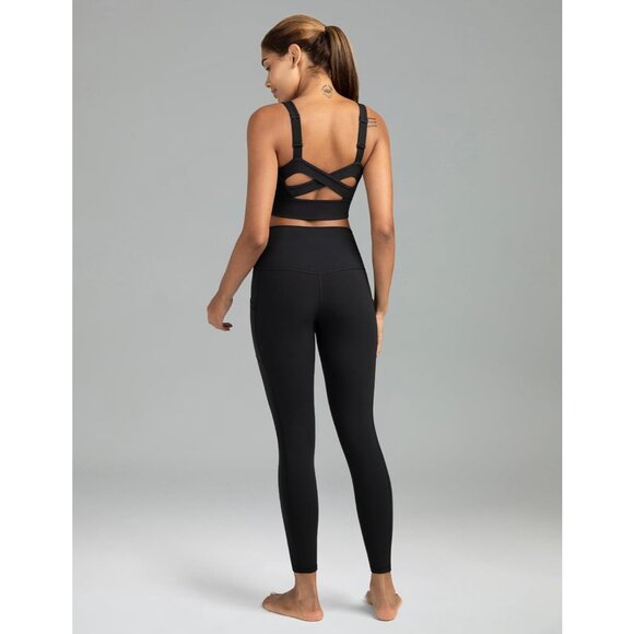 Women's High Waisted Yoga Pants 7/8 Length Leggings with Pockets - Picture 7 of 8